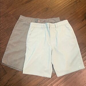 O'Neill Men's Gray and Light Blue Flat Front Shorts Bundle 32 EUC